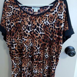 Animal Print Leopard Ladies Xlarge Blouse Silky ....50% OFF   SALE